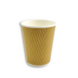 HD 12oz Kraft Ripple Wall Paper Hot Cup | 90mm Top - 500 Pcs