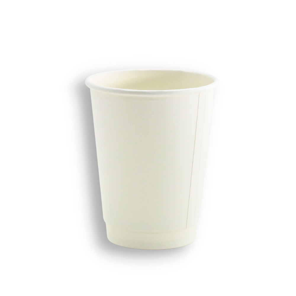 HD 12oz White Double Wall Paper Cup - 500 Pcs
