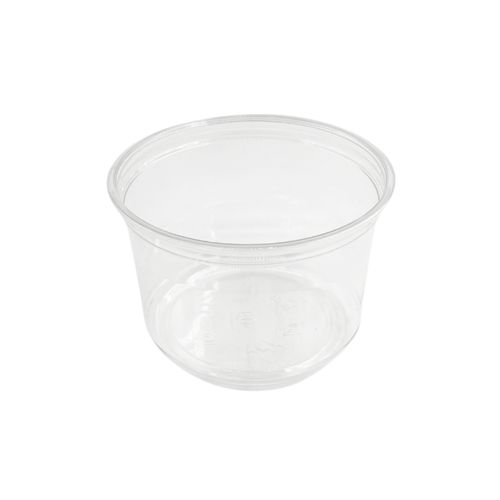 HD 16oz PET Clear Round Salad Container Dessert Cup | 117mm Top