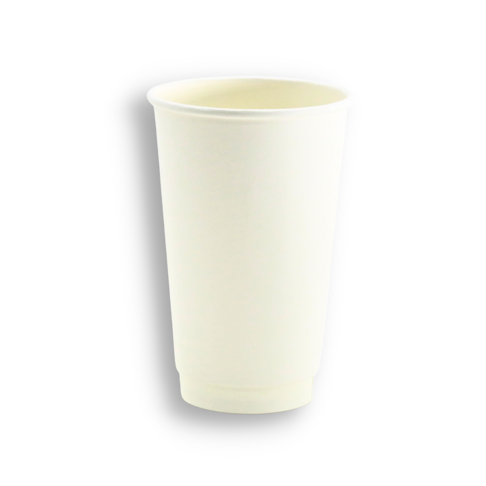 HD 16oz White Double Wall Paper Cup - 500 Pcs