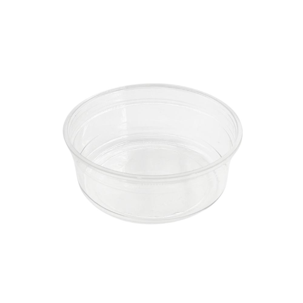 HD 8oz PET Clear Round Salad Container Dessert Cup | 117mm Top