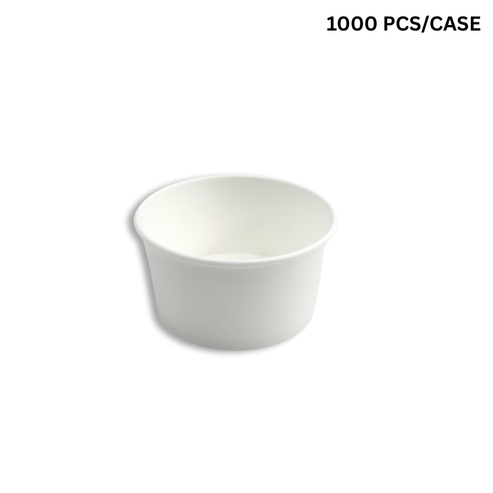HD 8oz White Double Coating Paper Cup | 98mm Top (Base Only) - 1000 pcs
