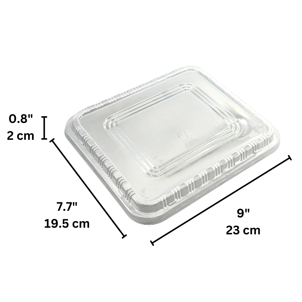 HG107 Lid | 230x195mm Clear Rectangular Lid | Fit HT107 Bento Box (Lid Only) - size