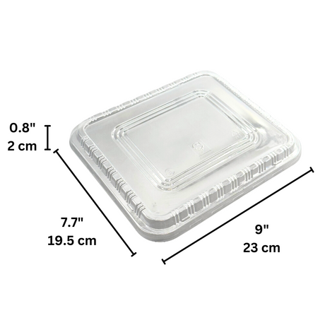 HG107 Lid | 230x195mm Clear Rectangular Lid | Fit HT107 Bento Box (Lid Only) - size