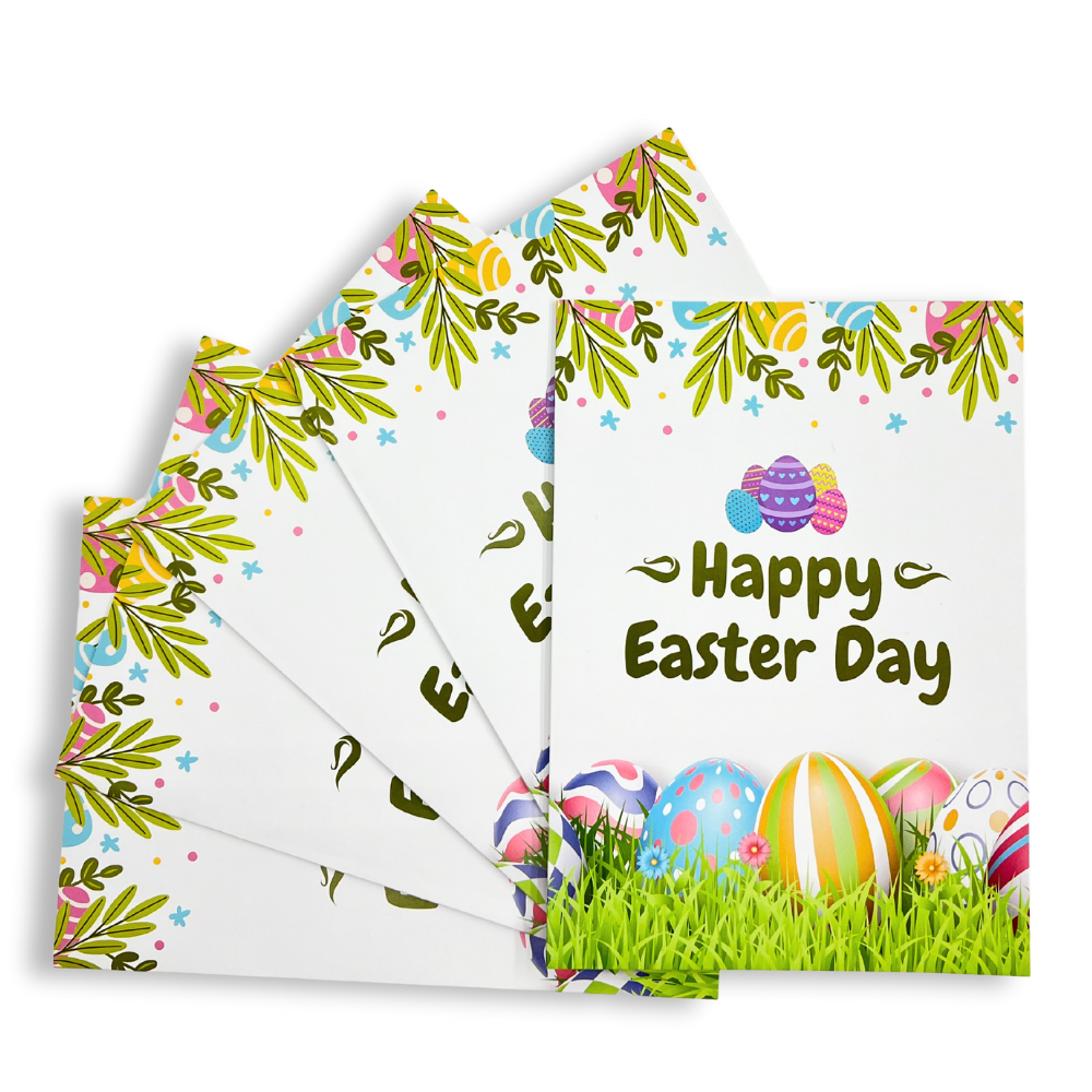 Happy Easter Day Card | 7x5" - 5 Pcs