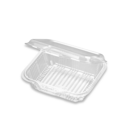 J041 Clear Rectangular Hinged Container  7x6.6x2.2 - 500 Pcs