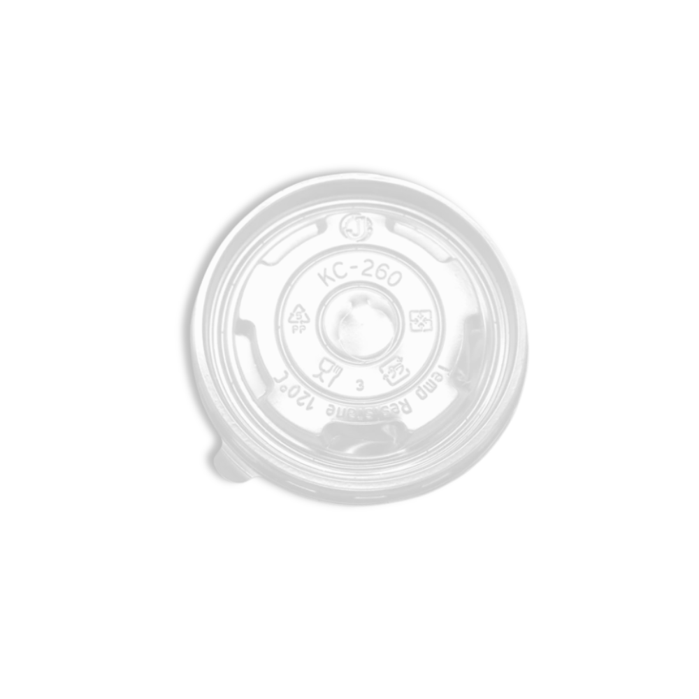 JC95 | 95mm PP Clear Round Vented Lid | Fit 250P Bowl/PPC-500/PPC-750 (Lid Only)