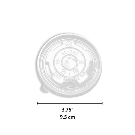 JC95 | 95mm PP Clear Round Vented Lid | Fit 250P Bowl/PPC-500/PPC-750 (Lid Only)