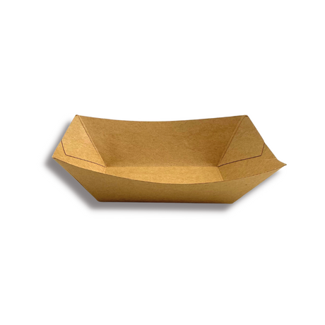 JH-BST03 | 1 lb Eco-friendly Kraft Food Tray - 300 Pcs-front