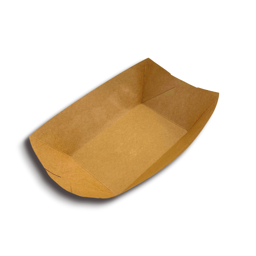 JH-BST05 | 3 lb Eco-friendly Kraft Food Tray - 300 Pcs-diagoanl