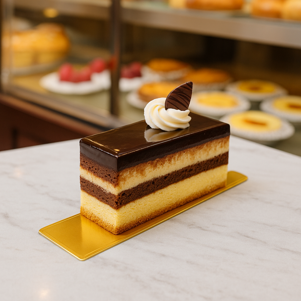 JK0012 | 5.1x1.5" Golden Rectangular Cake Paper Pad W/ Handle-with cake