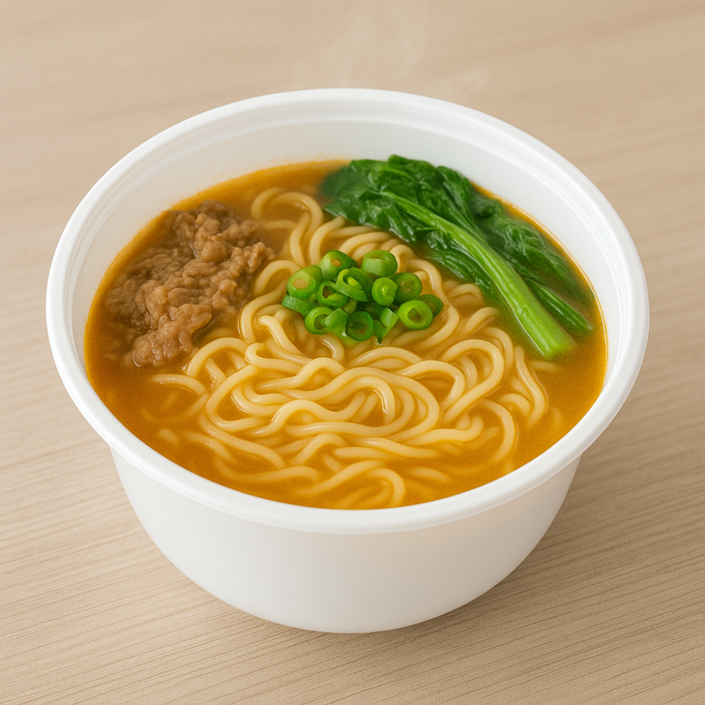 JY-850 | 28oz Microwaveable PP White Round Bowl (Base Only)-with noodle