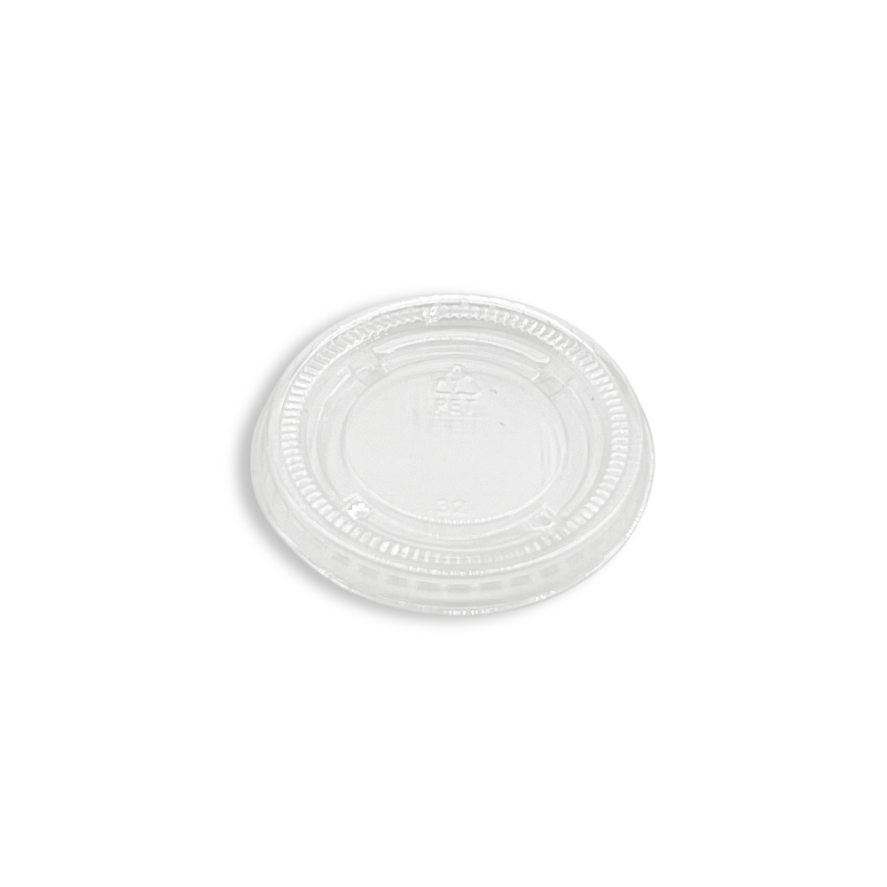 Couvercle pour sauce PET XT 62 mm | Convient aux gobelets à sauce PP de 1,5/2 oz (couvercle uniquement) - 2 500 pièces