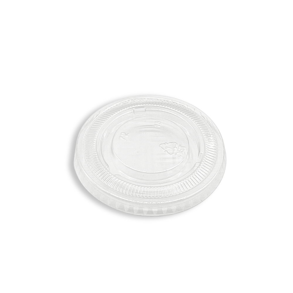 Couvercle à sauce PET OCY 75 mm | Convient aux tasses à sauce PP 3,25/4/5,5 oz (couvercle uniquement) - 2500 pièces