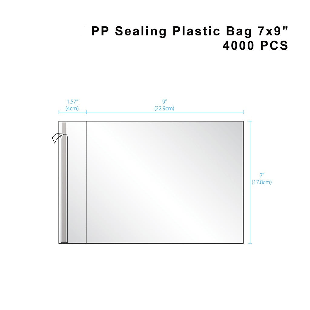 Clear Self Adhesive PP Bag Cellophane Treat Bag | 7x9" - size