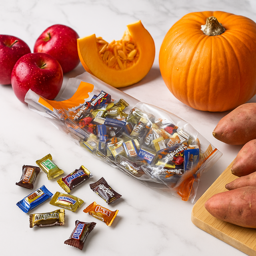 OPP Orange Gusseted Bakery Bag Cello Treat Bag | 5x4.41x16.42"