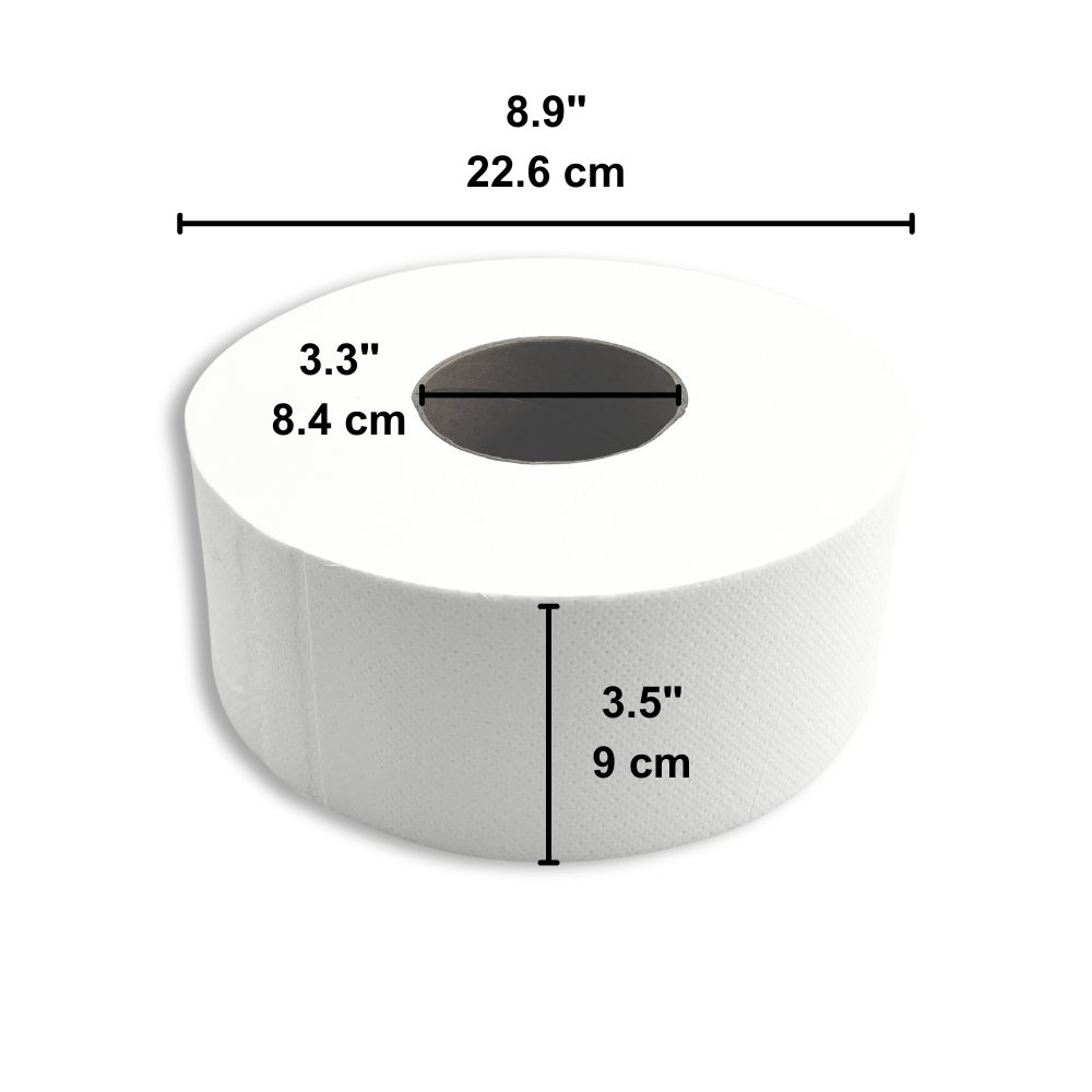 #57760349 | PA12103-2 JRT Papier hygiénique 2 épaisseurs 3,3 po | 1 000 feuilles/rouleau - 12 rouleaux