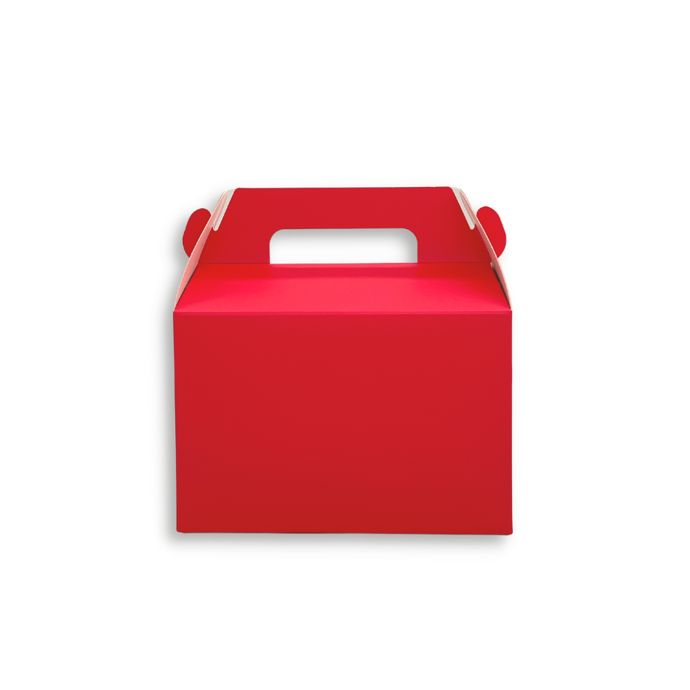 Pink Cake Paper Box W/ Handle | 7.5x3.75x5" - front