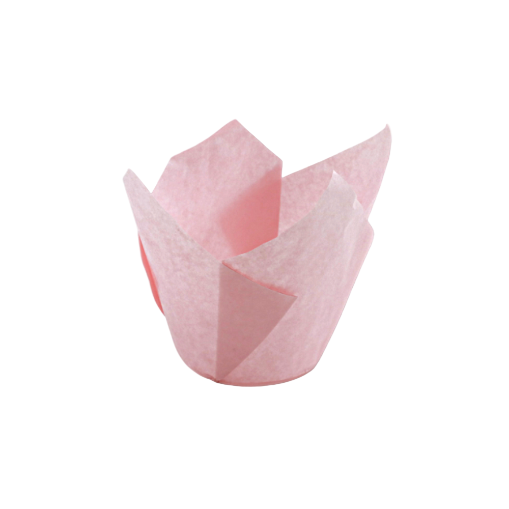 6" Pink Tulip Cupcake Baking Cup Muffin Liner Holder