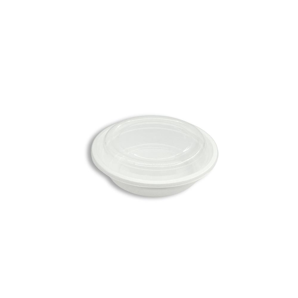 RO-16 | HD 16oz Microwaveable PP White Round Container W/ Lid