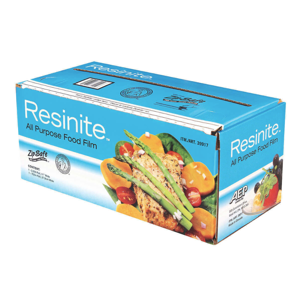 Resinite All Purpose Food Film Plastic Food Wrap | 11"x2500' - 1 Roll