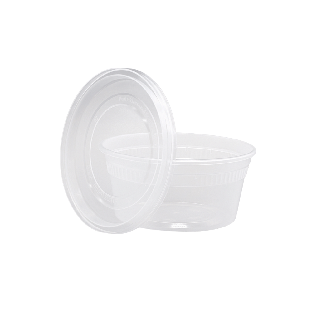 12oz Microwaveable PP Heavy Duty Leak-resistant Translucent Deli Container W/ Lid but speratedSC-12 | HD 12oz Microwaveable PP Heavy Duty Leak-resistant Translucent Deli Container W/ Lid - open