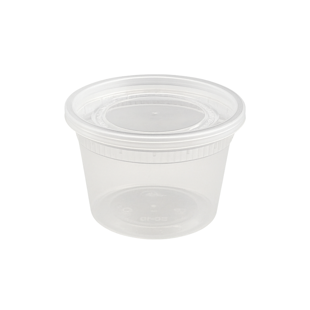 SC-16 | HD 16oz PP Heavy Duty Leak-resistant Clear Deli Container W/ Lid