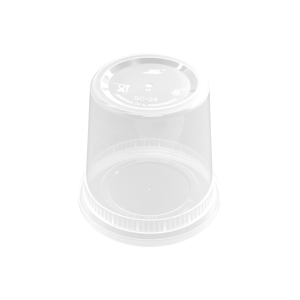 SC-24 | HD 24oz Microwaveable PP Heavy Duty Leak-resistant Translucent Deli Container W/ Lid - bottom