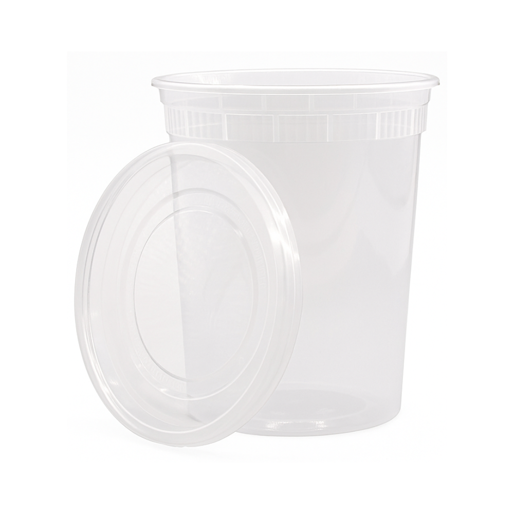 32oz Microwaveable PP Heavy Duty Leak-resistant Translucent Deli Container with lid top quality