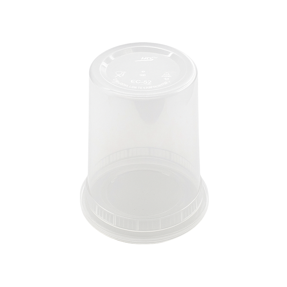 32oz Microwaveable PP Heavy Duty Leak-resistant Translucent Deli Container W/ Lid upside down