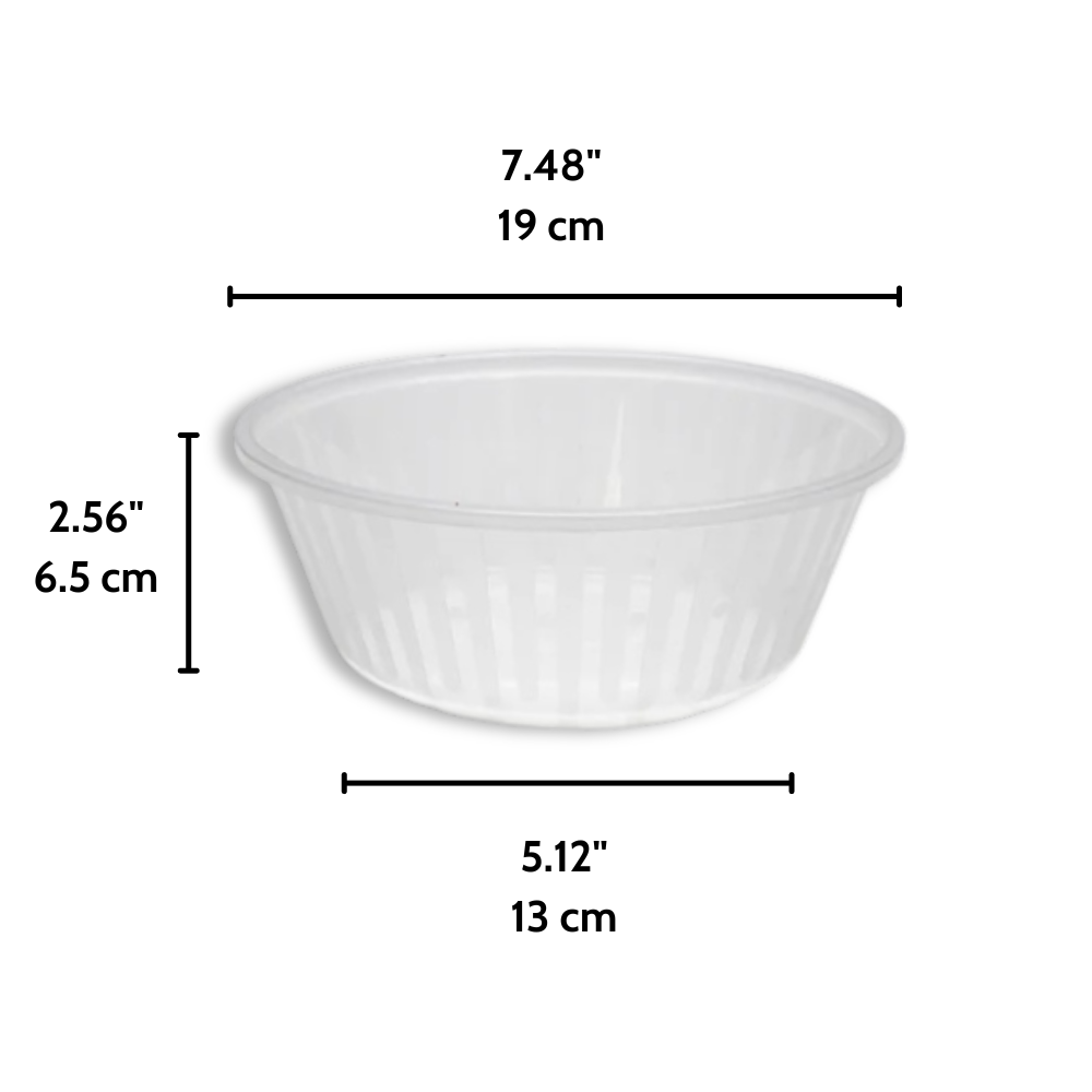 SK-1.2 Base | 40oz PP Clear Round Korean Noodle Bowl (Base Only)