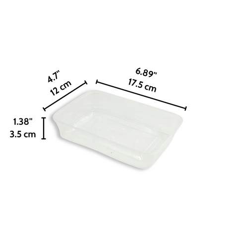 SK 500 | 16oz PP Clear Rectangular Food Container (Base Only)