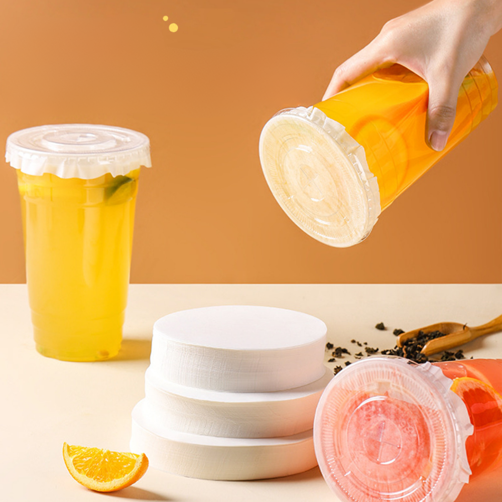 4.72" Waterproof Anti-Leak White Sealing Round Paper for Drink Cups