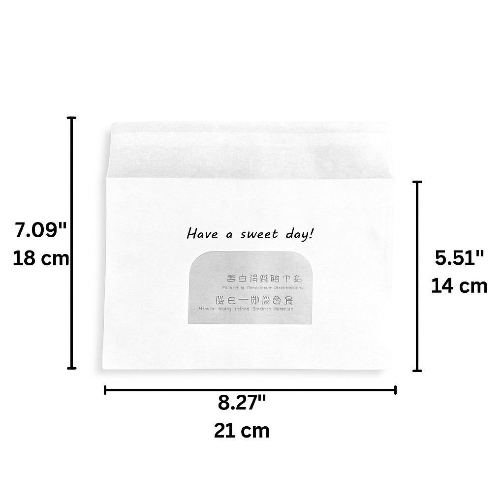 Sachet en papier blanc pour pain grillé | 21 x 18 cm - 400 pièces