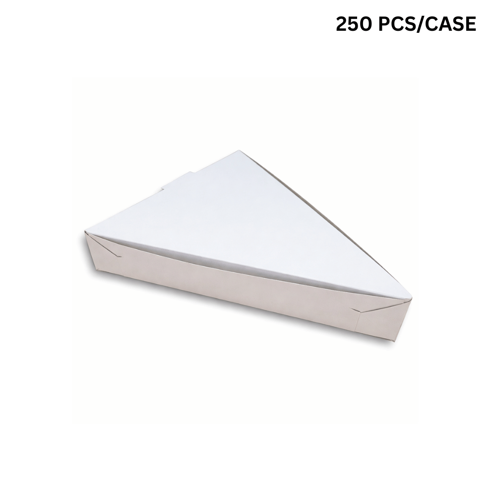 White Triangle Single Pizza Slice Paper Box | 8.75x9.75x1.75" -250 pcs