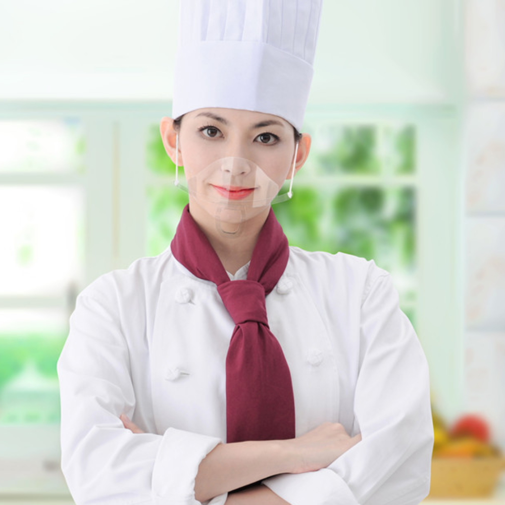 X-1 Reusable Plastic Clear Mask | Anti-Fog Face Shield - Chef Wear