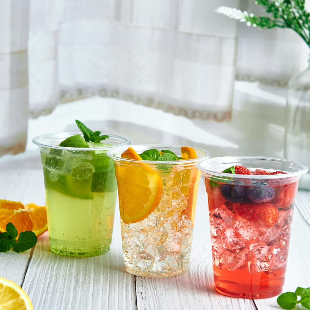 Clear 16oz PET cups 16oz bulk packaging for bubble tea shops and cafes in Canada