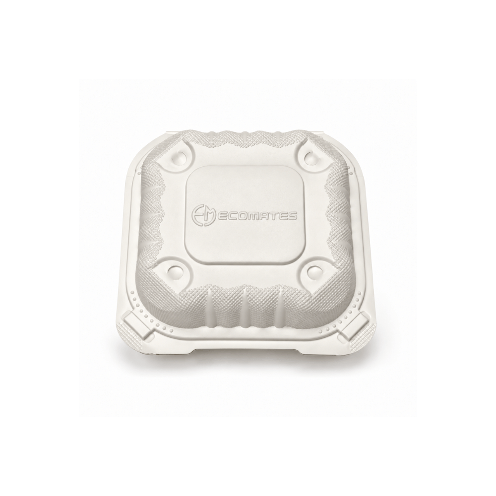 YQ-51 (224) | Microwavable PP Clamshell Container W/ Vent Hole | 5.5x5.5x2.75" - top