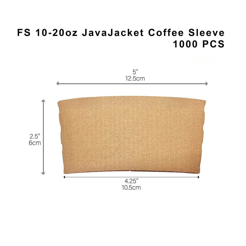 Eco-friendly Kraft Paper Sleeve Fit 10oz to 20oz Cup - 1000 Pcs - HD Plastic Product (Canada). Inc