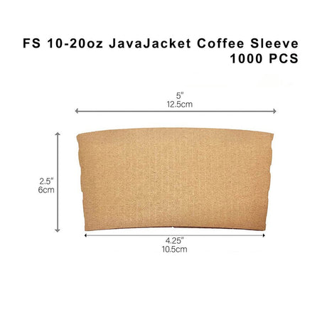 Eco-friendly Kraft Paper Sleeve Fit 10oz to 20oz Cup - 1000 Pcs - HD Plastic Product (Canada). Inc