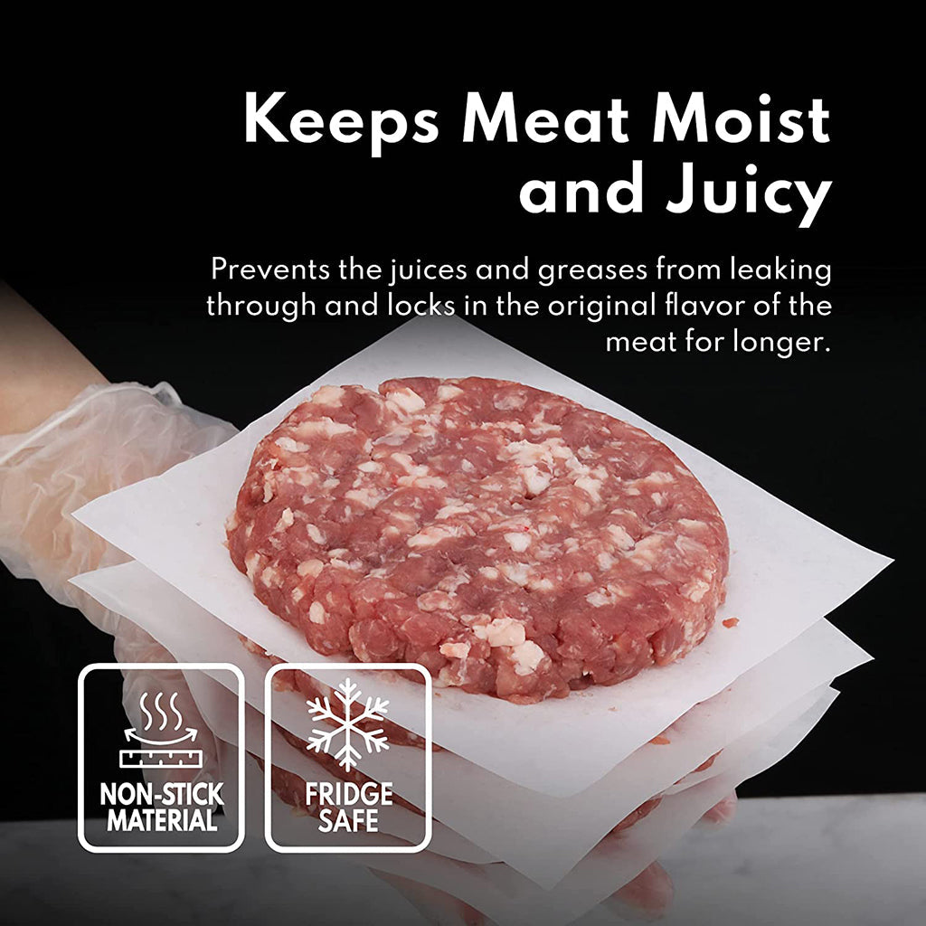 DEL190001 Papier à galettes pour hamburger De Luxe 5,25x5,25" - 1000 pièces