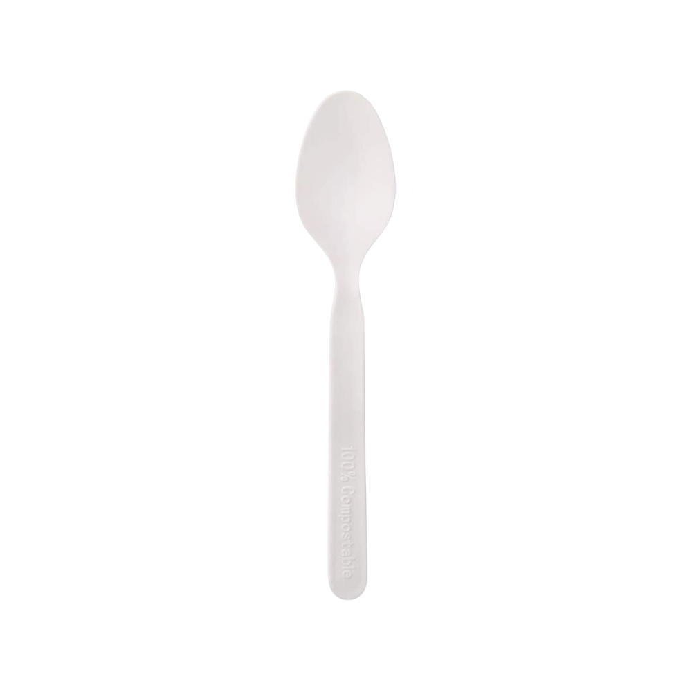 80653 | 7" Compostable PLA Bio Soup Spoon