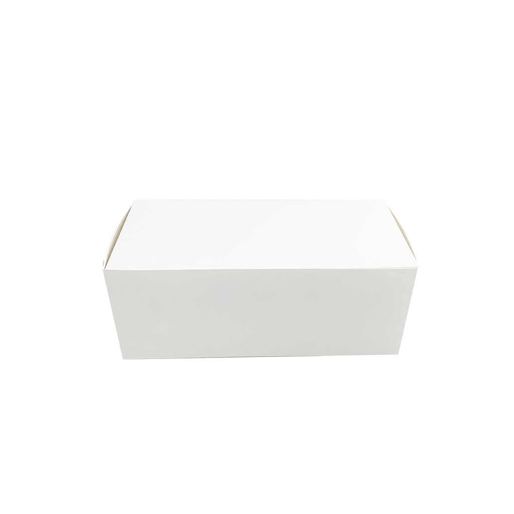Boîte à pâtisserie en papier à gâteau rectangulaire blanche | 10x5x4" - 200 pièces