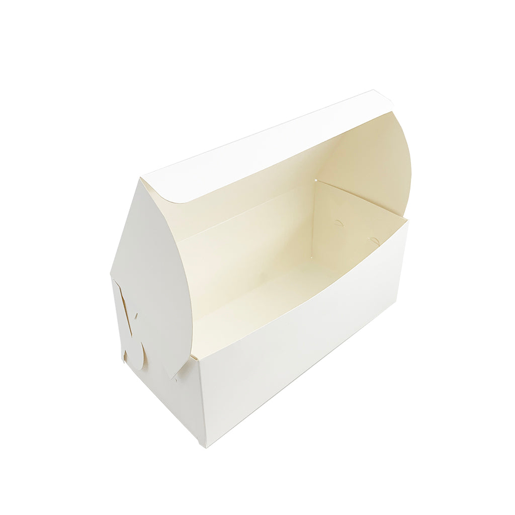 Boîte à pâtisserie en papier à gâteau rectangulaire blanche | 10x5x4" - 200 pièces