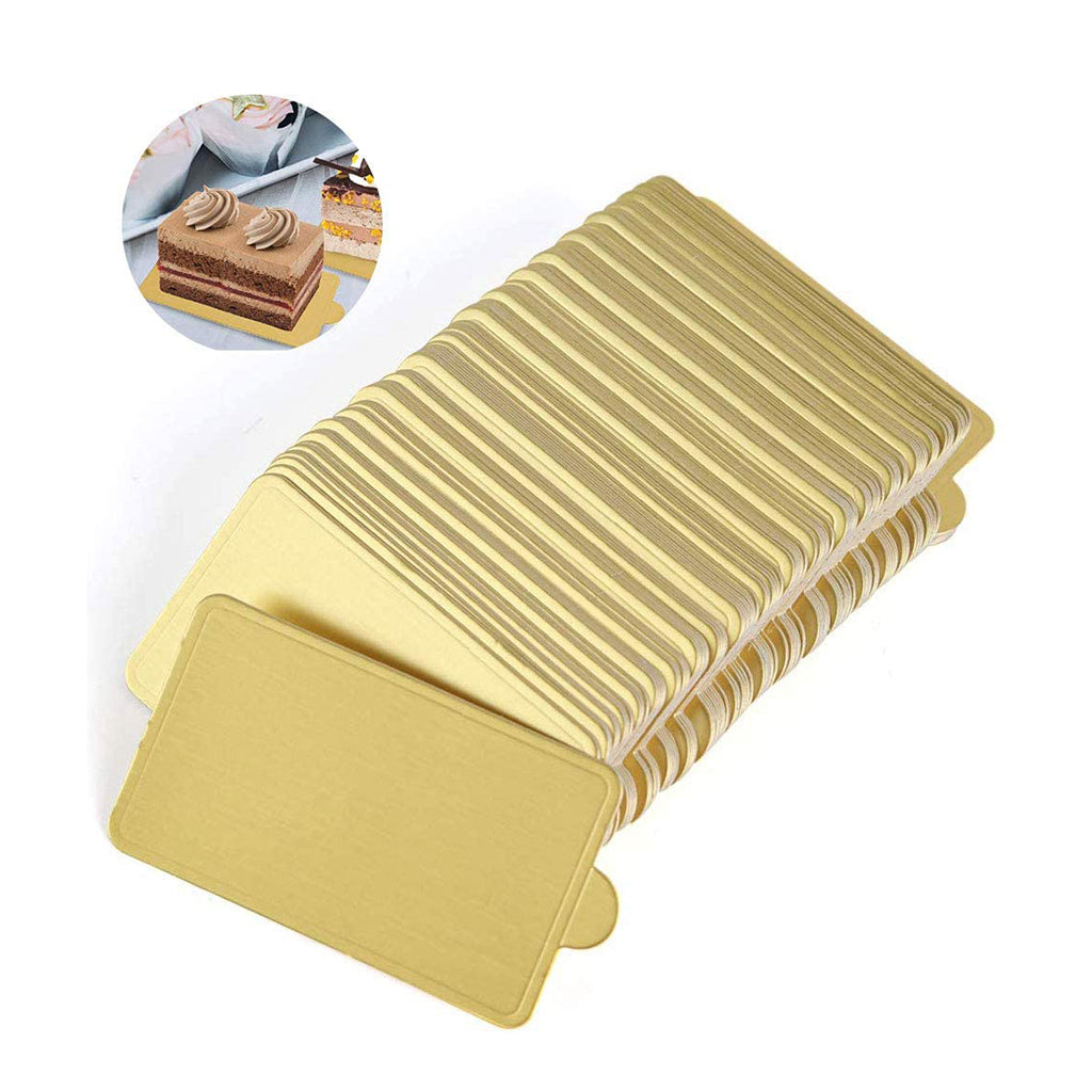 JK0009 | 4x2.36" Golden Rectangular Cake Paper Pad