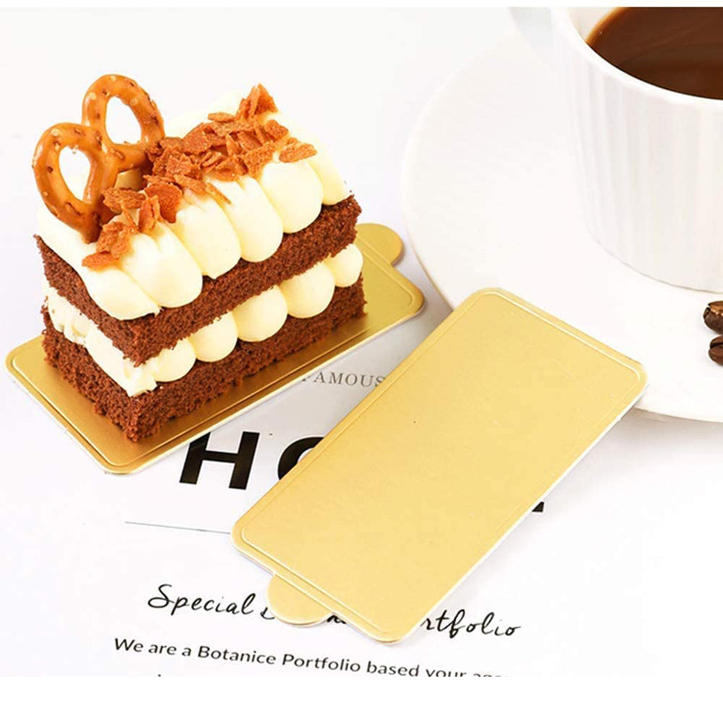 JK0009 | 4x2.36" Golden Rectangular Cake Paper Pad