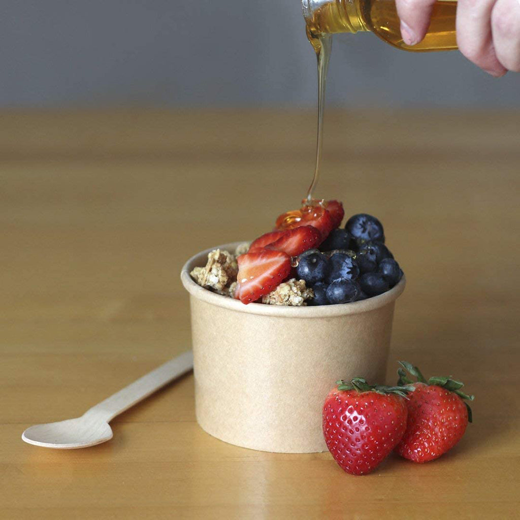 12oz Eco-friendly Kraft Paper Soup Cup with Cookies inside