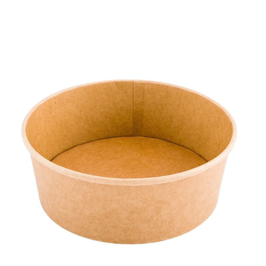 #1300B | 40oz Eco-friendly Kraft Round Paper Bowl (Base Only) - 300 Pcs - HD Bio Packaging