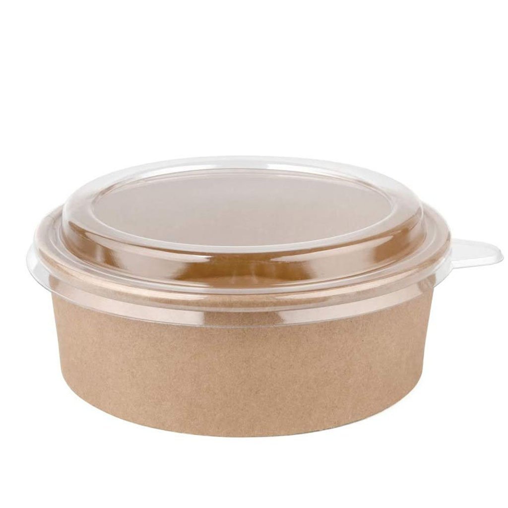 #1300B | 40oz Eco-friendly Kraft Round Paper Bowl (Base Only) - 300 Pcs - HD Bio Packaging