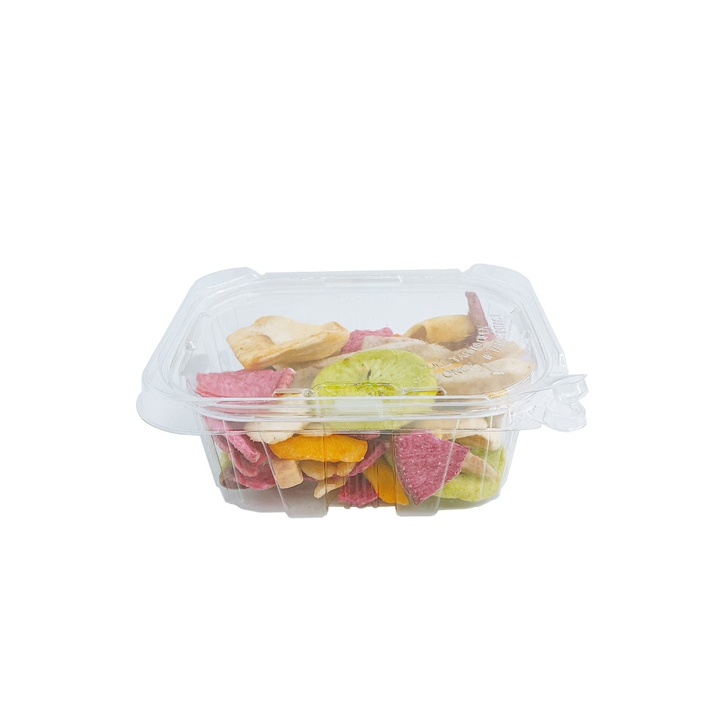 PLS-16 | Récipient à salade rectangulaire transparent à charnière en PET de 16 oz - 240 ensembles